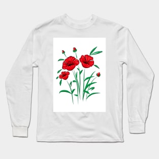 Poppies Long Sleeve T-Shirt